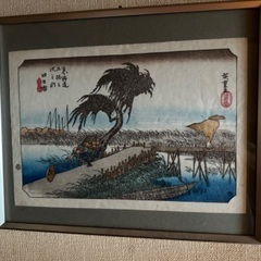 浮世絵、複製、額付き