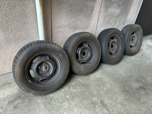 ボルボ240 鉄チン タイヤ スタッドレス スチールホイール