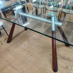 【愛品倶楽部柏店】アビタサローネ ガラスダイニングテーブル 