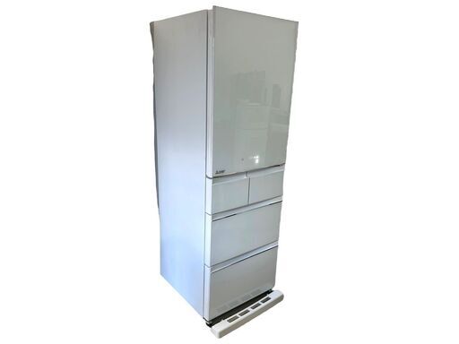 JY 極美品 MITSUBISHI ノンフロン冷凍冷蔵庫 5ドア 455L 2021年製 フレンチガラスドア おしゃれ冷蔵庫 女性ワンオーナー品