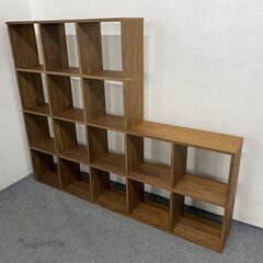 MUJI 無印良品 スタッキングシェルフ 4×3 ウォールナット仕様 ② 収納棚 スタッキングシェルフ・2段・ウォールナット材 | 無印良品