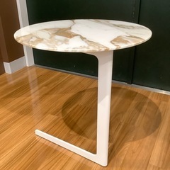 トレファク神戸南店】Poliform サイドテーブル 大理石Baba ホワイト