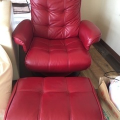 F1964【送料込み】1人掛けソファー　カラー　レッド　材質合皮 2.5人掛けソファ デビュー077 座面高42cm 合皮RED(2.5人掛けソファ 合