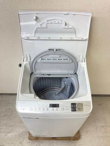 【乾燥機能!】洗濯乾燥機SHARP 5.5kg 3.5kg 2020年製 ES-TX5D-S RB53225
