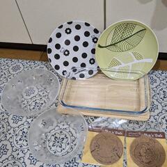 耐熱ガラスグラタン皿、お皿、ガラスのサラダボウル