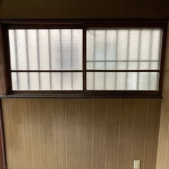 f●■No.12 昭和レトロ型板ガラス【つづれ】木枠付きデザイン...