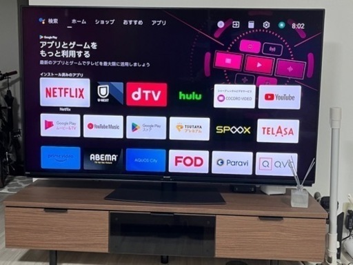 SHARP テレビ 60インチ(テレビ台 BDレコーダー付き)