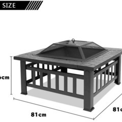 新品、未使用　ファイヤーピット 焚き火台 バーベキューコンロ BBQ 焼肉 ファイヤーピット バーベキュー テーブル bbqグリル バーベキューグリル 炊き火台 キャンプ コンロ キャプテンスタッグ 焚き火台 囲炉裏 焚火台 黑の板 BBQ 1台多役 大人数 耐熱性 自宅 庭 家庭用 【焚き火台】