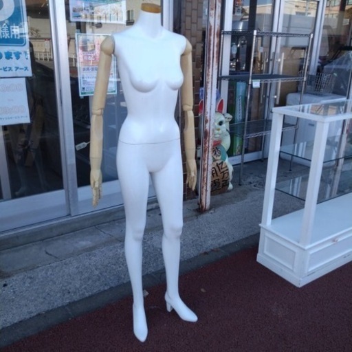 万代店　全身マネキン トルソー　ディスプレイ　指·腕関節可動　高さ163㎝