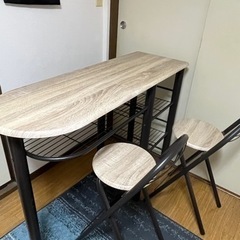 【お譲り先決定】テーブル椅子2脚セット