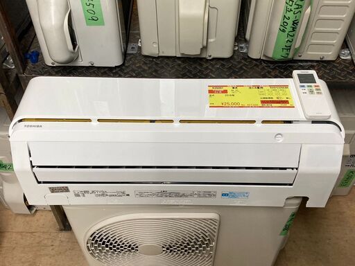 K05001　東芝　2018年製　中古エアコン　主に6畳用　冷房能力　2.2KW ／ 暖房能力　2.2KW