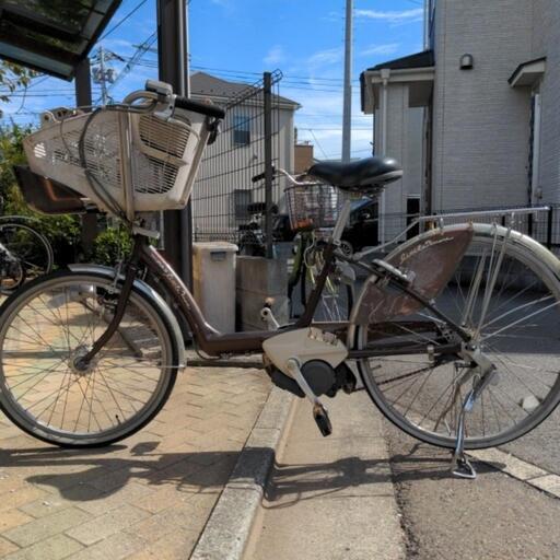 ヤマハ　パス　リトルモア　26インチ　ブラウン バッテリー2個、充電器、カギあり　x251-2002925　電動アシスト自転車　バッテリーサービス！
