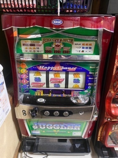 ☆実機☆スロット台 ハッピージャグラー コイン不要機付き