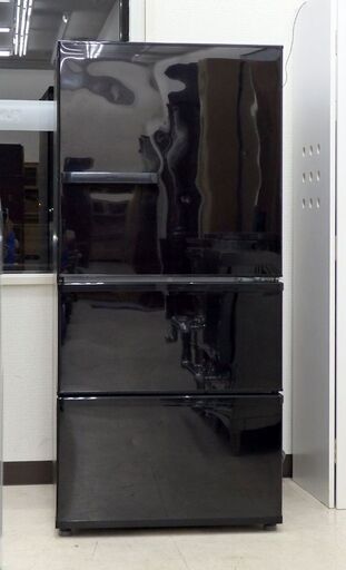 北海道 千歳市/恵庭市 動作品 AQUA/アクア 3ドア冷蔵庫 AQR-SV24G(K) 2017年製 238L ヴィンテージブラック 右開き