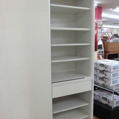 R468 高級 KARIMOKU キッチンボード、食器棚、スライド扉、幅116cm Used