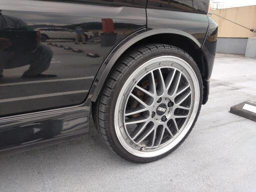 まるでBBS LMに見える シュティッヒレグザスM900 17インチ　5.5J 165/40R17 セット　センターキャップはBBS正規品です　タイヤ山約6部　ガリ傷多少有り　カラーも綺麗なホイールです。