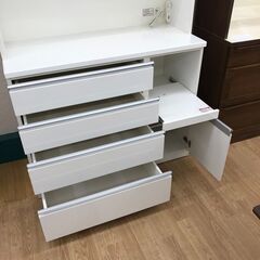 ★ジモティ割あり★ ニトリ 食器棚 ホワイト H200.5×W120×D51 クリーニング済み KJ3264 ☆ジモティ割あり☆ ニトリ 食器棚 ホワイト H200.5×W120×D51