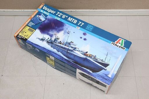 イタレリ 1/35 イギリス海軍魚雷艇 MTB77 ボスパー タミヤ Vosper 72’6” 未組立 プラモデル 模型 (P1680asxY)