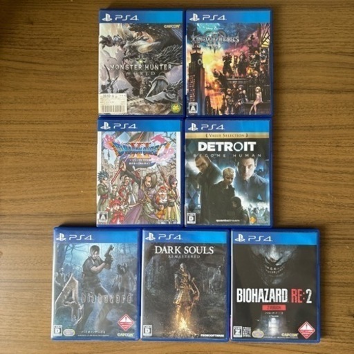 ps4ソフト7本　まとめ売り（DQXI、KH3、バイオre2、デトロイト等）