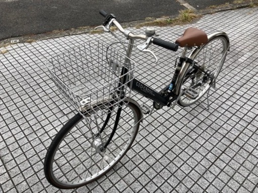 27インチ自転車】LEDオートライト付 変速なし 前後タイヤ、前カゴ