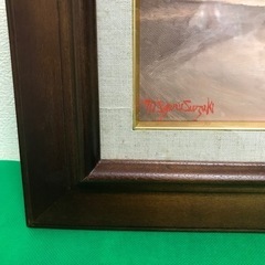 s1014501 鈴木茂 画家 絵画 油絵 作品 ルツェルン湖 スイス インテリア 風景画 真作 中古品