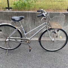 【ネット決済】自転車　シルバー