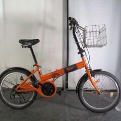 D65　★6800円★　折りたたみ中古自転車　オレンジ　6段変速...