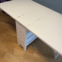 IKEA ノールデン　バタフライテーブル　ダイニングテーブル　白