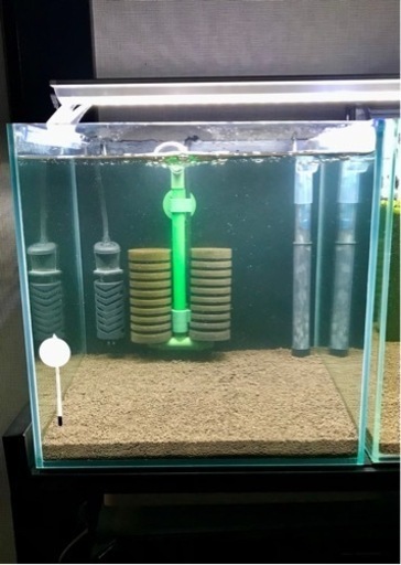 《取引成立》水槽 30 cm キュ－ブ ★ アマゾニアソイル（二層）底敷ADAバクター100他2種類・ツインブリラントスポンジフィルター・底面フィルター・立ち上げセット♪