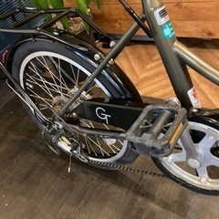 前輪タイヤ・前輪チューブ新品！】6段変速 20インチミニベロ モスグリーン
