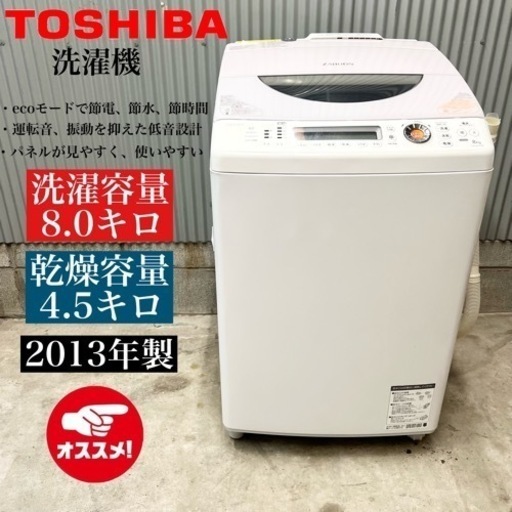 【関西地域.配送設置可能⭕️】激安‼️ TOSHIBA 洗濯機 AW-80SVL10222