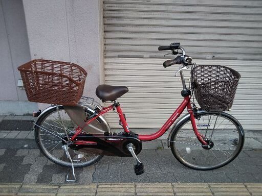 ❮本体のみ❯[Panasonic] ViVi DX 24吋電動アシスト自転車(ベリーレッド)