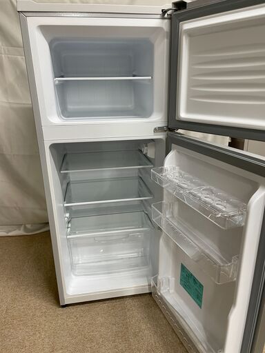 【北見市発】ハイアール Haier 2ドア冷凍冷蔵庫 JR-N121A 2018年製 シルバー 121L (E2102yxY)