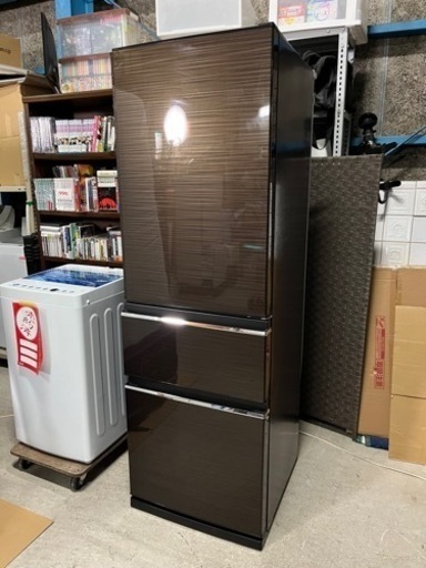 (๑•̀ㅂ•́)و✧激安3ドア!! 三菱 ノンフロン冷凍冷蔵庫 365L MR-CX37D 2019年