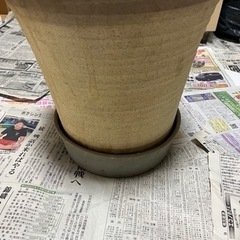 陶器 植木鉢 茶色