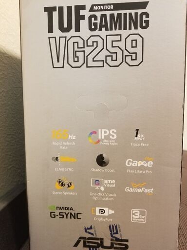 即納 ・PayPay 支払いOK！ ASUS TUF Gaming VG259 ゲーミングモニター 24.5型
