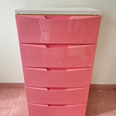アイリスオーヤマ 5段 チェスト 収納ケース ピンク 