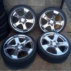 週末限定価格‼️メッキホイール   5ケツ   18インチ4本
