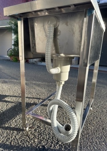 業務用 1槽シンク 特注品 幅450×奥750×高さ845(mm) 流し台 一層 一槽  