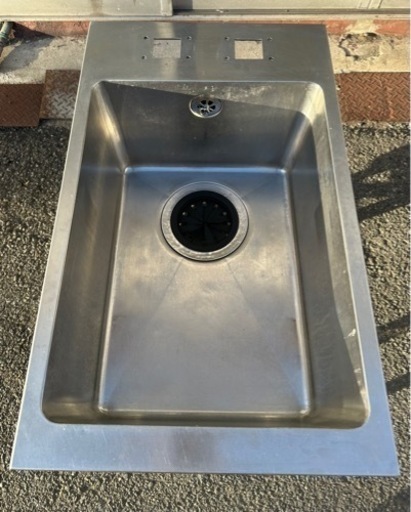 業務用 1槽シンク 特注品 幅450×奥750×高さ845(mm) 流し台 一層 一槽