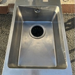 業務用 1槽シンク 特注品 幅450×奥750×高さ845(mm) 流し台 一層 一槽 キッチン 手洗い場 厨房機器 1層シンク 大阪発