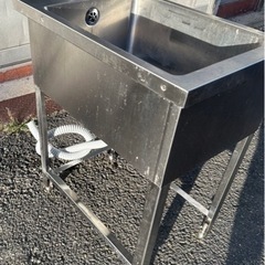 業務用 1槽シンク 特注品 幅450×奥750×高さ845(mm) 流し台 一層 一槽 キッチン 手洗い場 厨房機器 1層シンク 大阪発