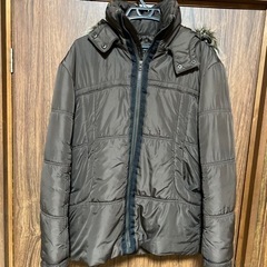 中綿ジャケット Mサイズ 冬用 ブラウン 厚手 ファー付フード