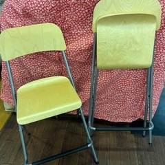 IKEA 折り畳み ハイチェアー 椅子二脚