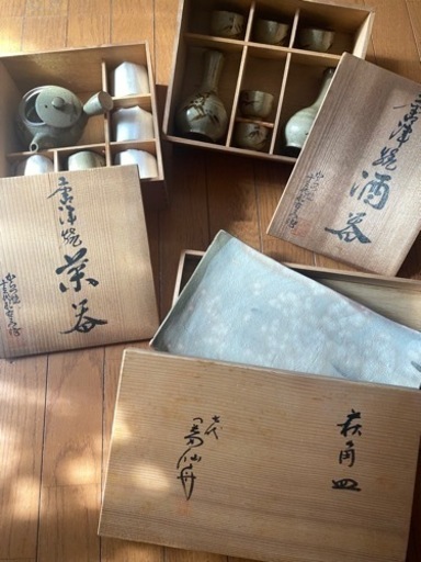 決まりました！　骨董品　萩焼　唐津の備前焼