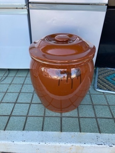 漬物容器 かめ 丸かめ( 陶器製) リサイクルショップ宮崎屋　佐土原店　24.2.17F