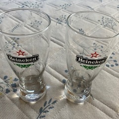 ハイネケン　ビールグラス2個　高さ17直径7.5