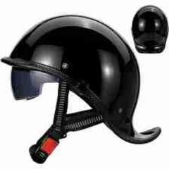 【新品・未使用】ダックテール　ヘルメット　XL　ブラック　スモークシールド　ワンタッチ式