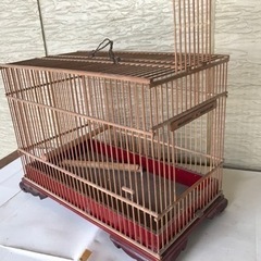 【中古品】手作り竹鳥籠　鳥かご　ウグイス