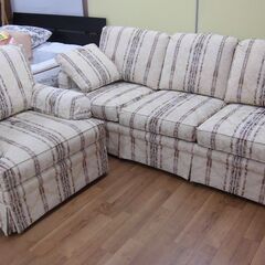 R076 Thomasville おしゃれ布ソファ1P＆3P、2点セット Used R076 Thomasville おしゃれ布ソファ1P＆3P、2点セット Used